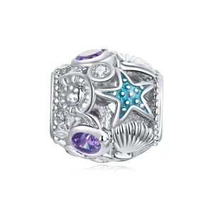 (resim) Pandora tarzı Yıldızlar ve Kabuk Charm - SCC1805