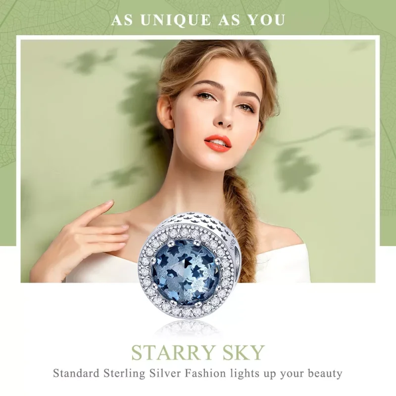 (resim) Pandora tarzı Yıldızlı Gökyüzü Charm - SCC730 - Görüntüle 6