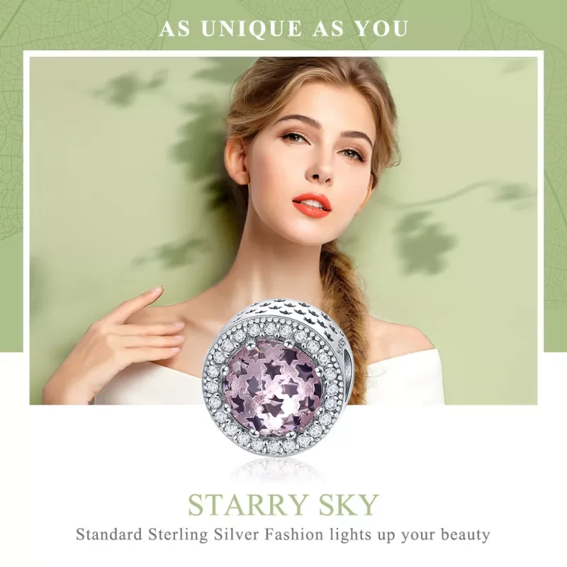 (resim) Pandora tarzı Yıldızlı Gökyüzü Charm - SCC731 - Görüntüle 6