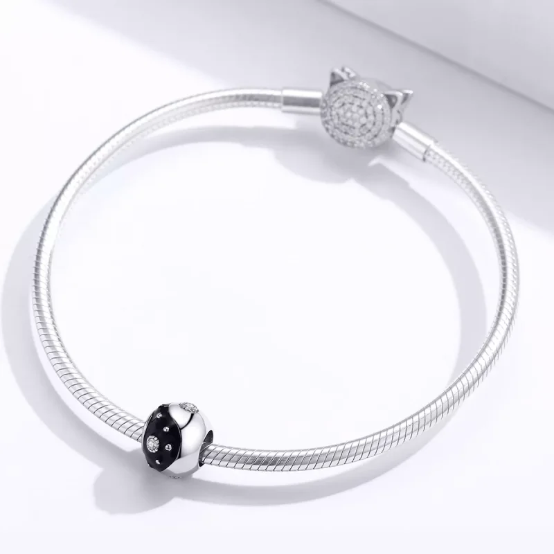 (resim) Pandora tarzı Yin Yang Charm - BSC192 - Görüntüle 3