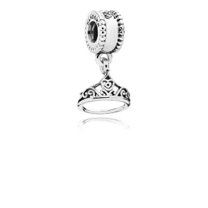 (resim) Disney, Pandora Sallantili charm, Belle tiara silver dangle - 79
