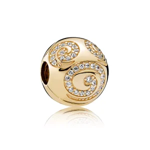 (resim) Pandora 14 ayar altından Disney, Mickey Mouse Altın Girdap Klips - 7501055890729P