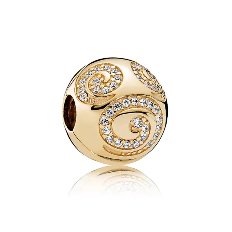 (resim) Pandora 14 ayar altından Disney, Mickey Mouse Altın Girdap Klips - 7501055890729P