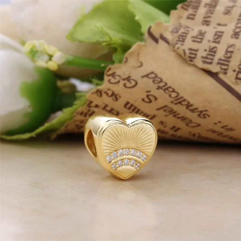 (resim) Pandora 14k altın kaplama Güneş ışığı Kalbi Charm - PX00330-1 - Görüntüle 2