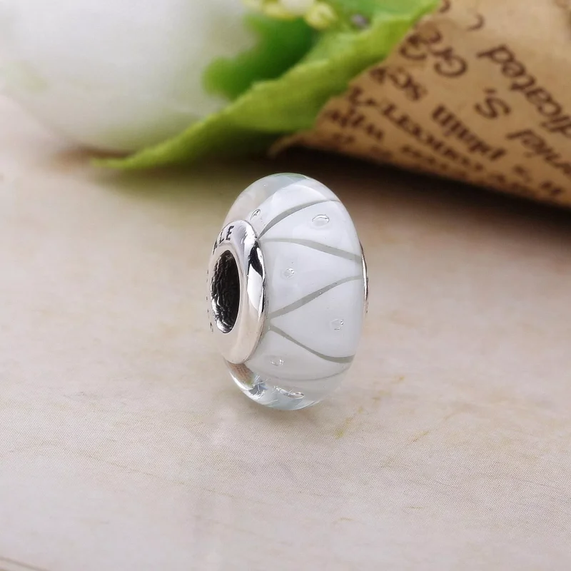 (resim) Pandora Charm, Beyaz Zig-Zag Cam - 790921 - Görüntüle 2