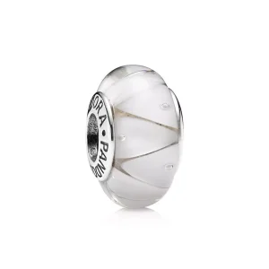 (resim) Pandora Charm, Beyaz Zig-Zag Cam - 790921