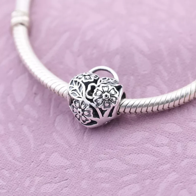 (resim) Pandora Charm, Çiçekli Kalp Kilit - 791397 - Görüntüle 2