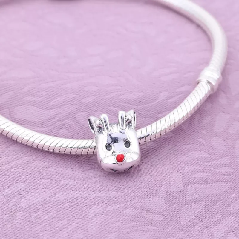 (resim) Pandora Charm, Kırmızı Burunlu Ren Geyiği - 791781EN39 - Görüntüle 2
