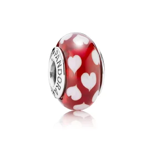 (resim) Pandora Charm, Kırmızı Camlı Kalpler - 790948