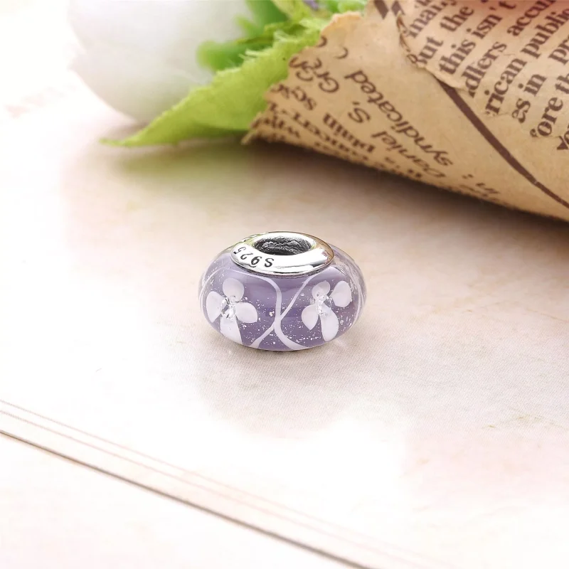(resim) Pandora Charm, Mor Çiçeksi Cam - 791667 - Görüntüle 2