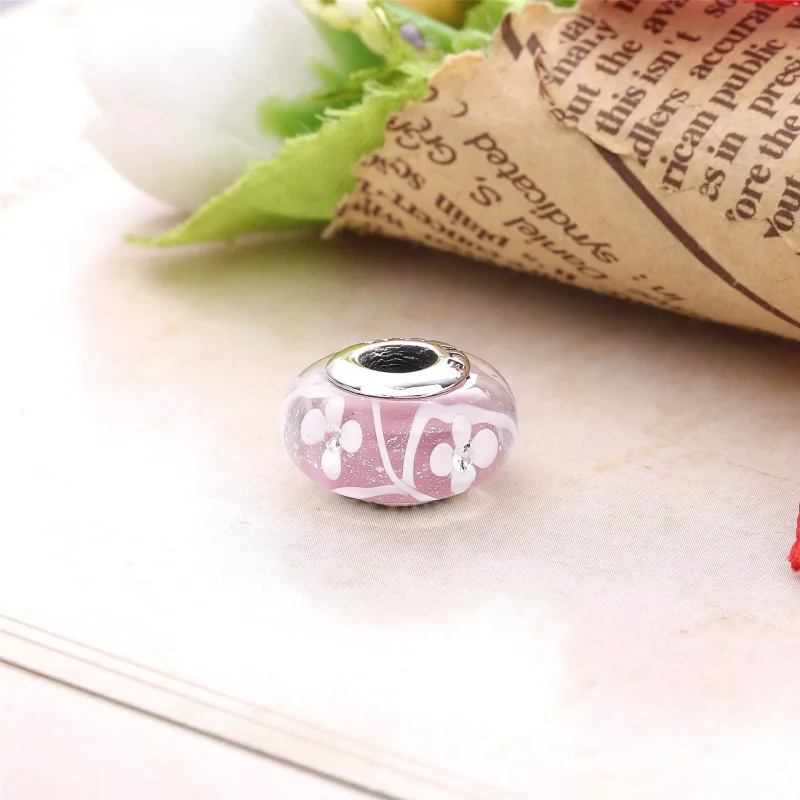 (resim) Pandora Charm, Pembe Çiçeksi Cam - 791665 - Görüntüle 2
