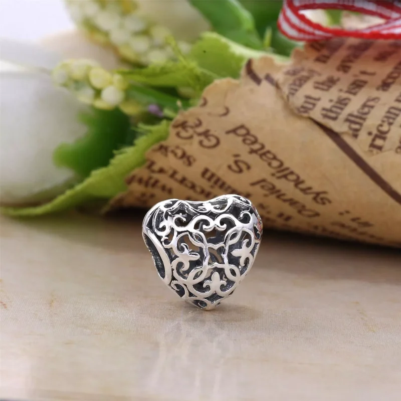 (resim) Pandora Kafes İşi kalp Charm - PS0015-1 - Görüntüle 2