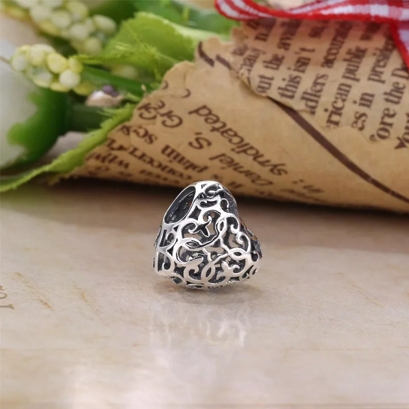 (resim) Pandora Kafes İşi kalp Charm - PS0015-1 - Görüntüle 4