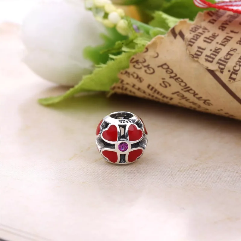 (resim) Pandora Kırmızı Yonca Charm - PD00110-1 - Görüntüle 3