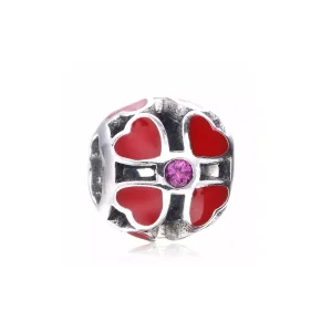 (resim) Pandora Kırmızı Yonca Charm - PD00110-1