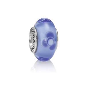 (resim) Pandora Mavi Çiçekli Cam Charm - 790644