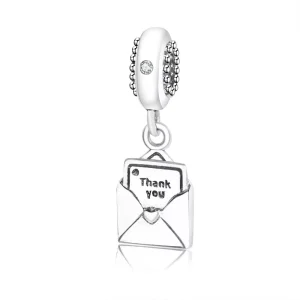 (resim) Pandora mektupta teşekkür kartı Sallantılı Charm - PJ00465-1
