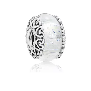 (resim) Pandora Yanardöner Beyaz Cam Charm - 797617