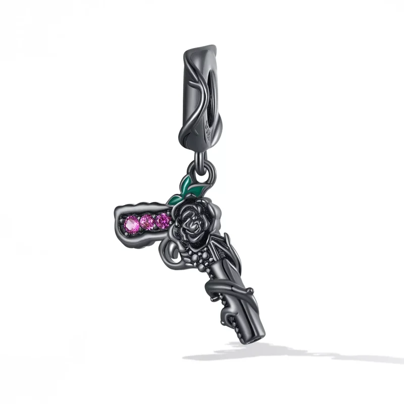 (resim) Pandora Stil Gül Pistol Sallantılı Küpe - SCC2241 - Görüntüle 2