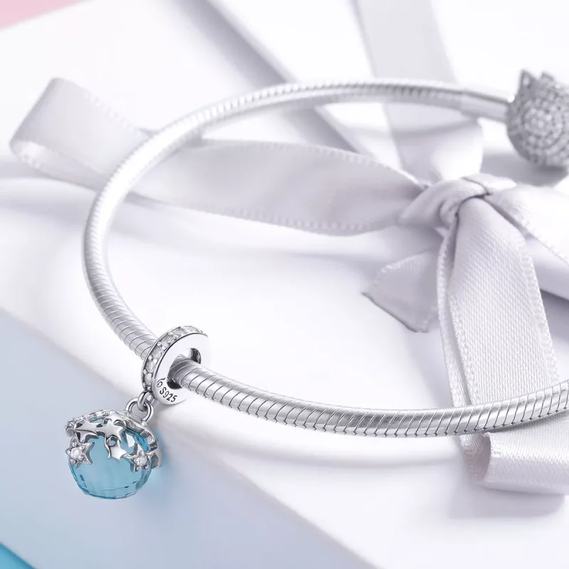 (resim) Pandora Stil Yıldızlı Asılı Küpe - BSC029 - Görüntüle 3
