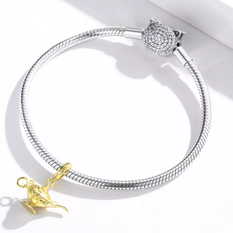(resim) Pandora tarzı 14k altın kaplama Sihirli Lamba Sallantılı Charm - SCC1819 - Görüntüle 3