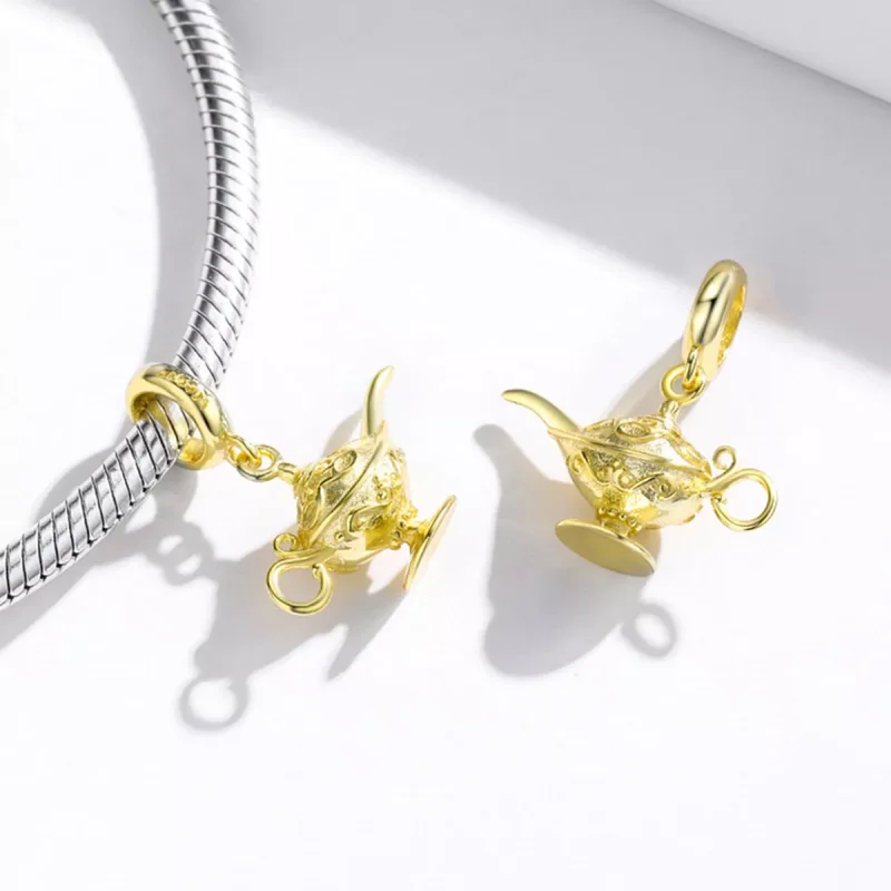 (resim) Pandora tarzı 14k altın kaplama Sihirli Lamba Sallantılı Charm - SCC1819 - Görüntüle 4