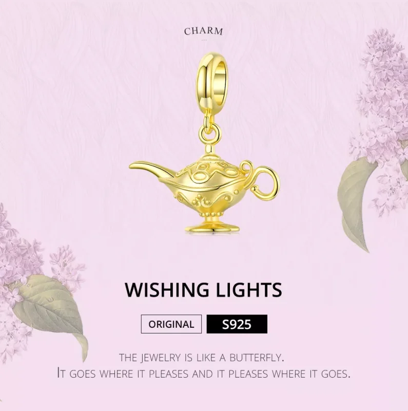 (resim) Pandora tarzı 14k altın kaplama Sihirli Lamba Sallantılı Charm - SCC1819 - Görüntüle 6