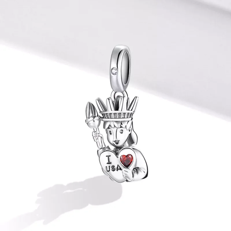 (resim) Pandora tarzı ABD'yi seviyorum Sallantılı Charm - SCC1883 - Görüntüle 2