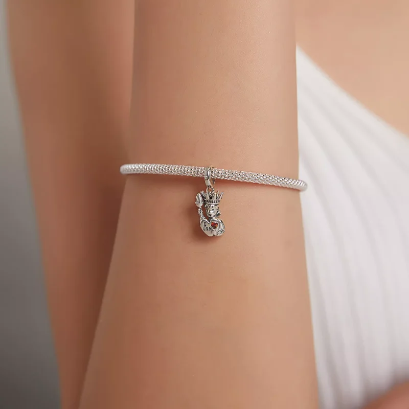 (resim) Pandora tarzı ABD'yi seviyorum Sallantılı Charm - SCC1883 - Görüntüle 5