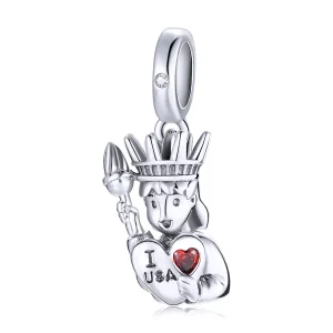 (resim) Pandora tarzı ABD'yi seviyorum Sallantılı Charm - SCC1883