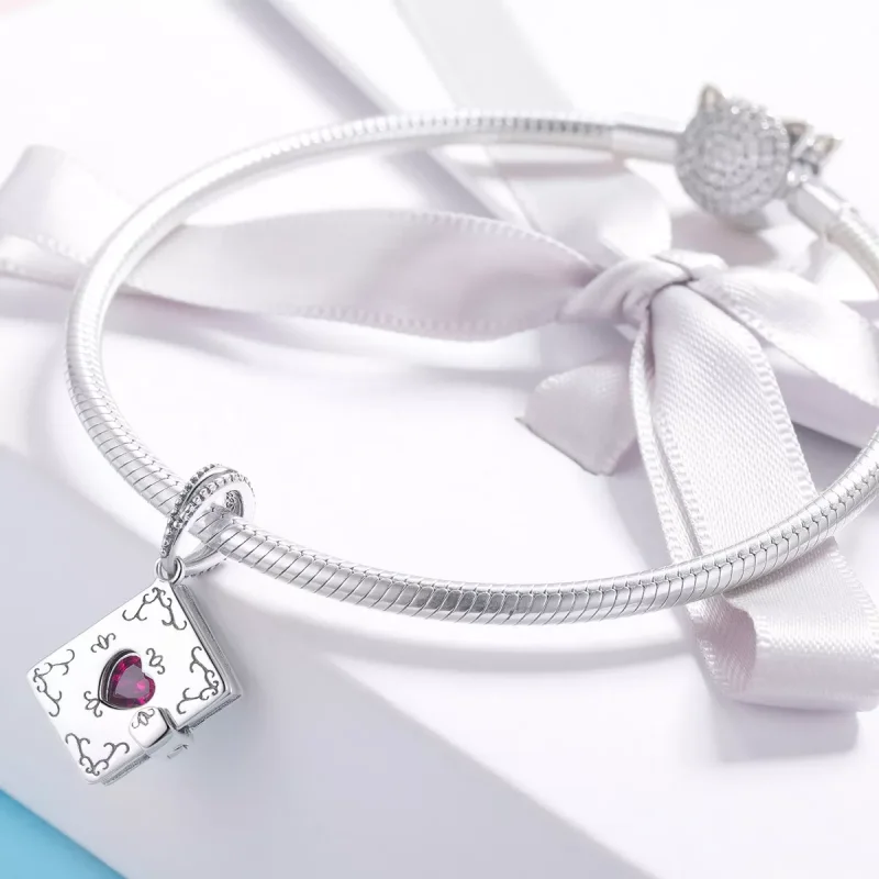 (resim) Pandora tarzı Aşk mektubu Sallantılı Charm - SCC980 - Görüntüle 3