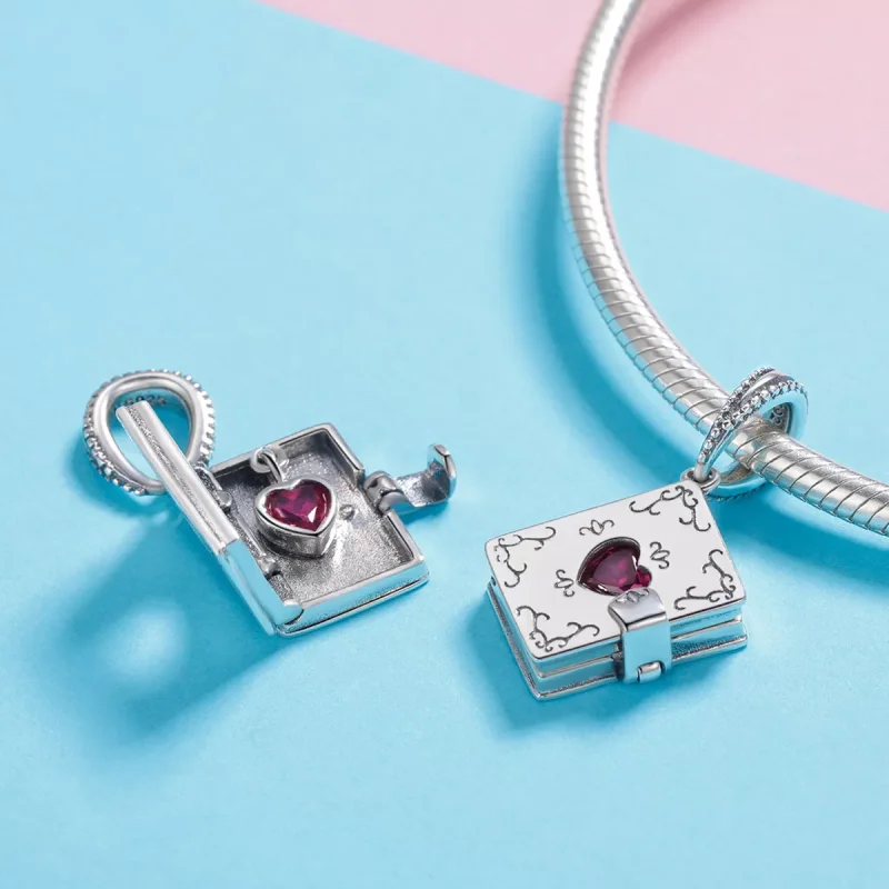 (resim) Pandora tarzı Aşk mektubu Sallantılı Charm - SCC980 - Görüntüle 4