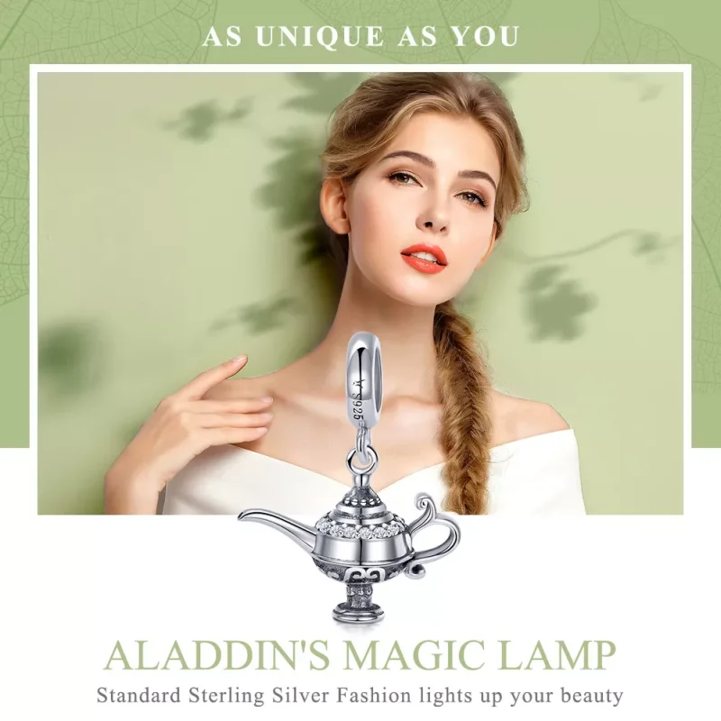 (resim) Pandora tarzı Alaaddin'in Lambası Sallantılı Charm - SCC703 - Görüntüle 6