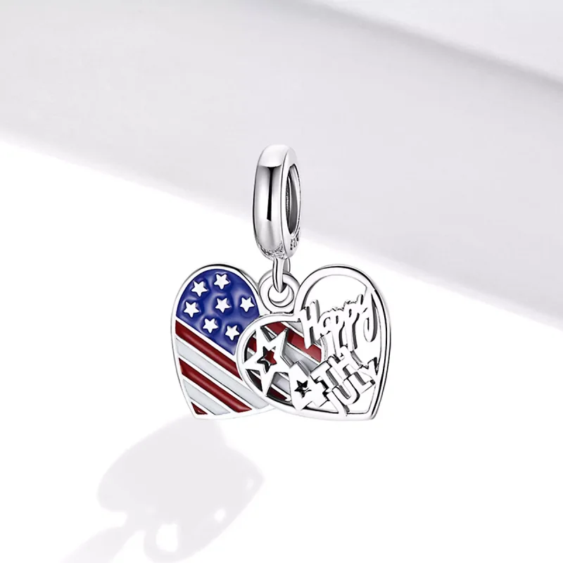 (resim) Pandora tarzı Amerikan Bağımsızlık Günü Sallantılı Charm - SCC1884 - Görüntüle 2
