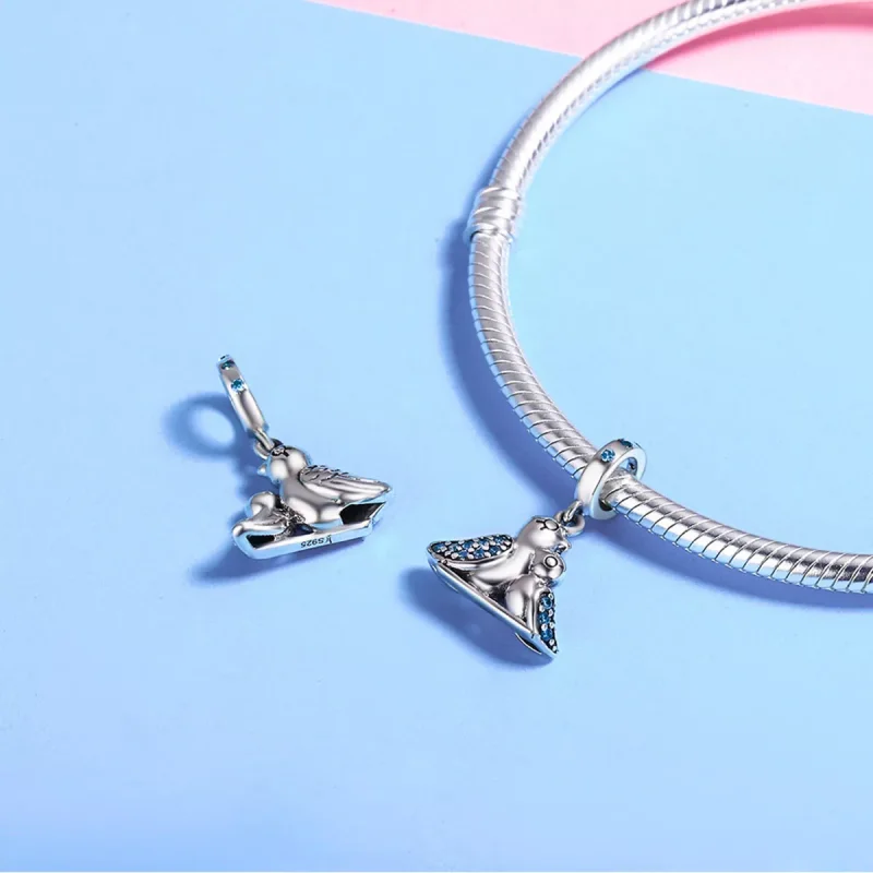 (resim) Pandora tarzı anne ile yavru kuş Sallantılı Charm - SCC426 - Görüntüle 5
