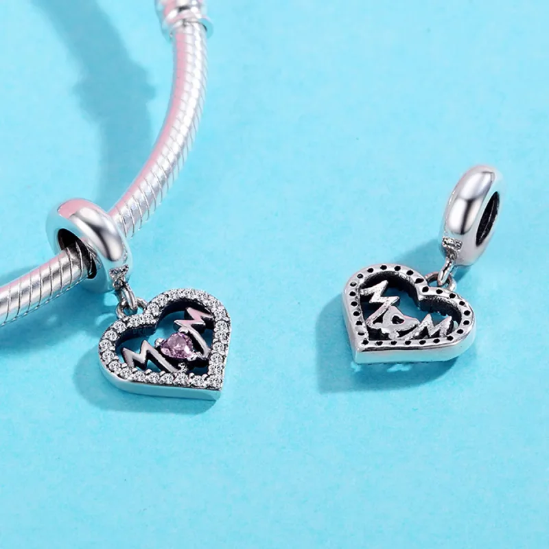 (resim) Pandora tarzı anne kalp Sallantılı Charm - SCC392 - Görüntüle 5