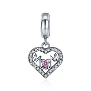 (resim) Pandora tarzı anne kalp Sallantılı Charm - SCC392