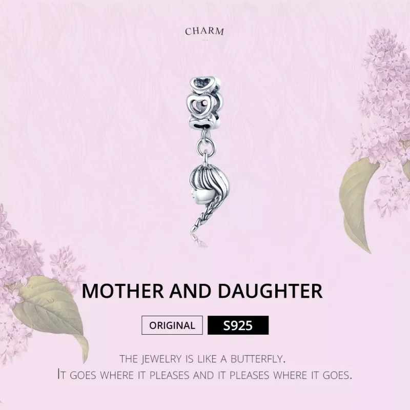 (resim) Pandora tarzı Anne ve kızı Sallantılı Charm - BSC276 - Görüntüle 6