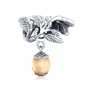 (resim) Pandora tarzı Şanslı Çam Kozalağı Sallantılı Charm - BSC336