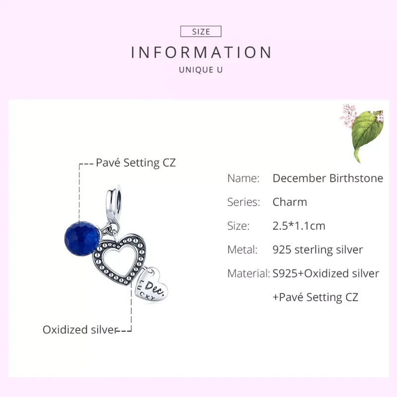 (resim) Pandora tarzı şanslı Aralık Sallantılı Charm - SCC1721 - Görüntüle 6
