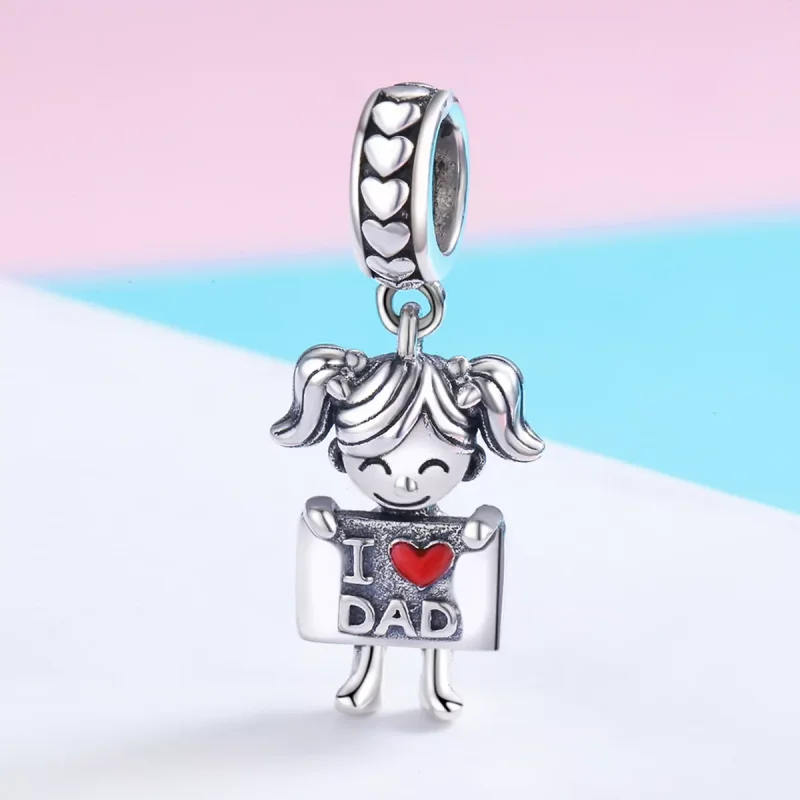 (resim) Pandora tarzı Babasının kızı Sallantılı Charm - SCC690 - Görüntüle 4