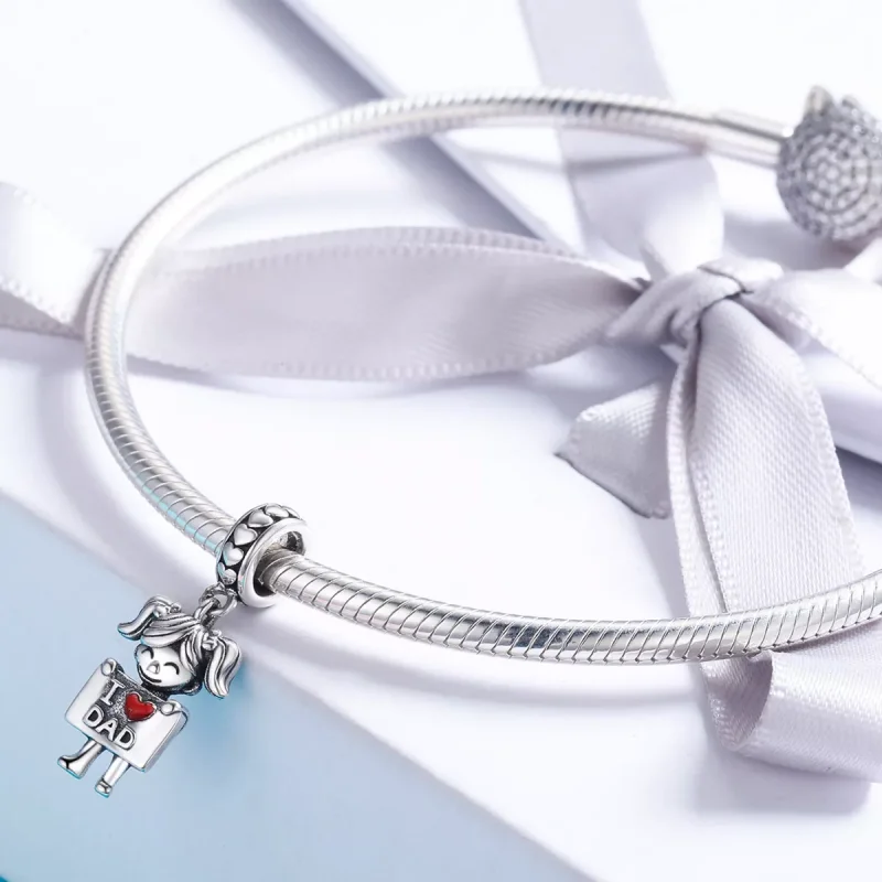 (resim) Pandora tarzı Babasının kızı Sallantılı Charm - SCC690 - Görüntüle 5
