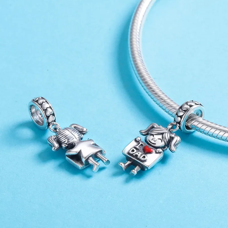(resim) Pandora tarzı Babasının kızı Sallantılı Charm - SCC690 - Görüntüle 6