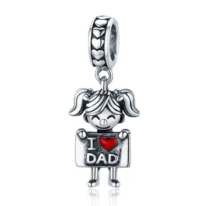 (resim) Pandora tarzı Babasının kızı Sallantılı Charm - SCC690