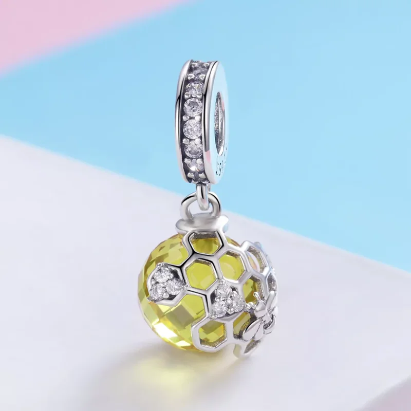 (resim) Pandora tarzı Bal peteği Sallantılı Charm - SCC879 - Görüntüle 2