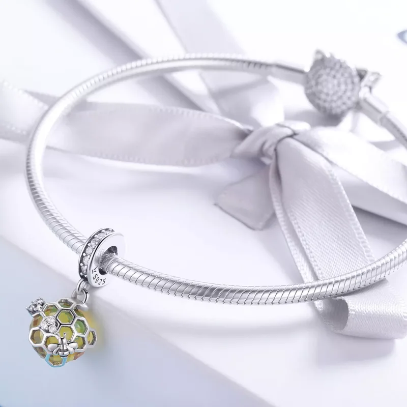 (resim) Pandora tarzı Bal peteği Sallantılı Charm - SCC879 - Görüntüle 3