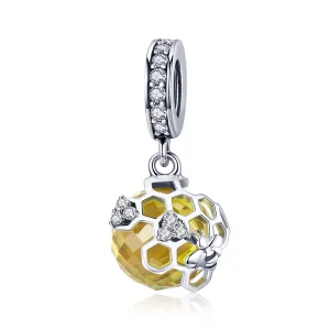 (resim) Pandora tarzı Bal peteği Sallantılı Charm - SCC879