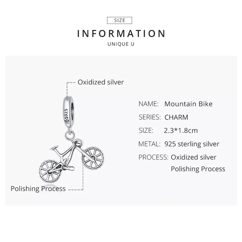 (resim) Pandora tarzı Bisiklet Sallantılı Charm - BSC384 - Görüntüle 8