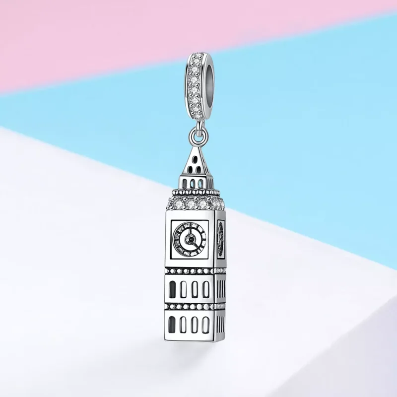 (resim) Pandora tarzı Büyük Britanya Big Ben Sallantılı Charm - SCC868 - Görüntüle 2
