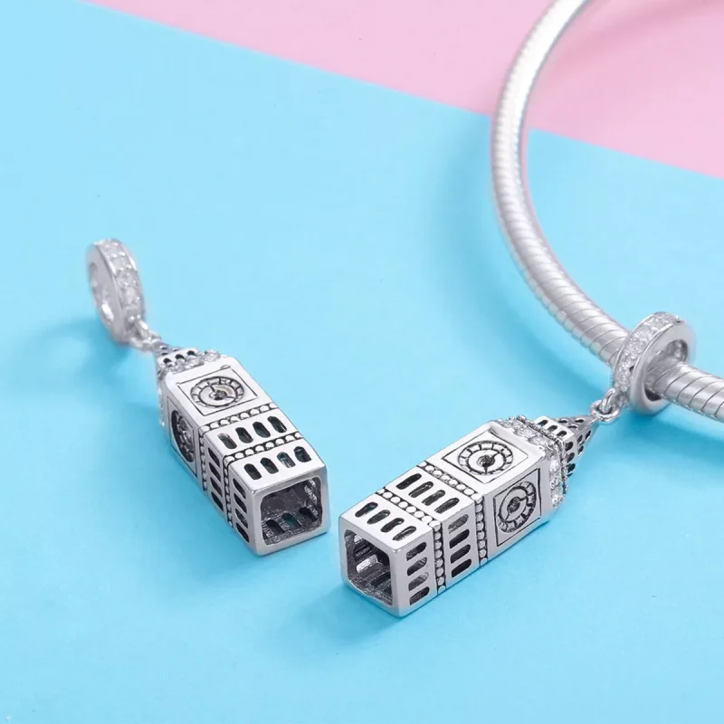 (resim) Pandora tarzı Büyük Britanya Big Ben Sallantılı Charm - SCC868 - Görüntüle 3